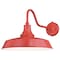 Vaxcel Dorado 1 Light Dusk to Dawn Red White Farmhouse Barn Dome Outdoor Wall Lantern T0488 - alternate 1